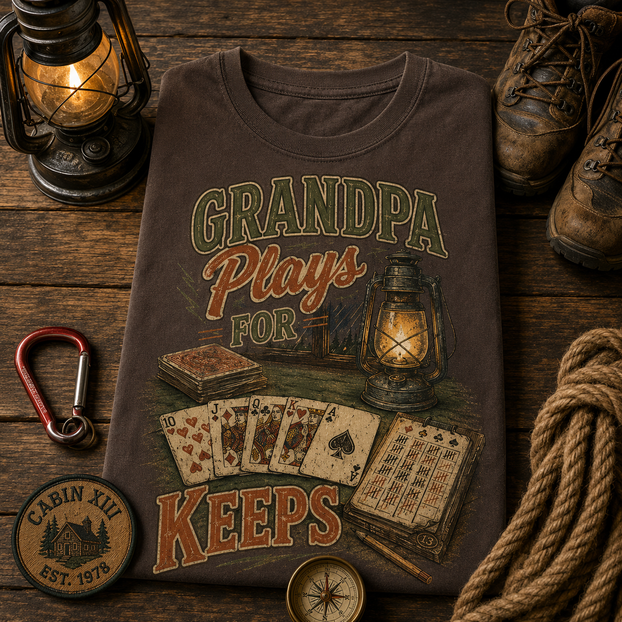 Grandpa Plays For Keeps Comfort Colors Tee