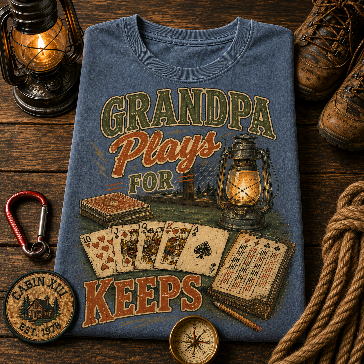 Grandpa Plays For Keeps Comfort Colors Tee