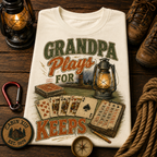 Grandpa Plays For Keeps Comfort Colors Tee