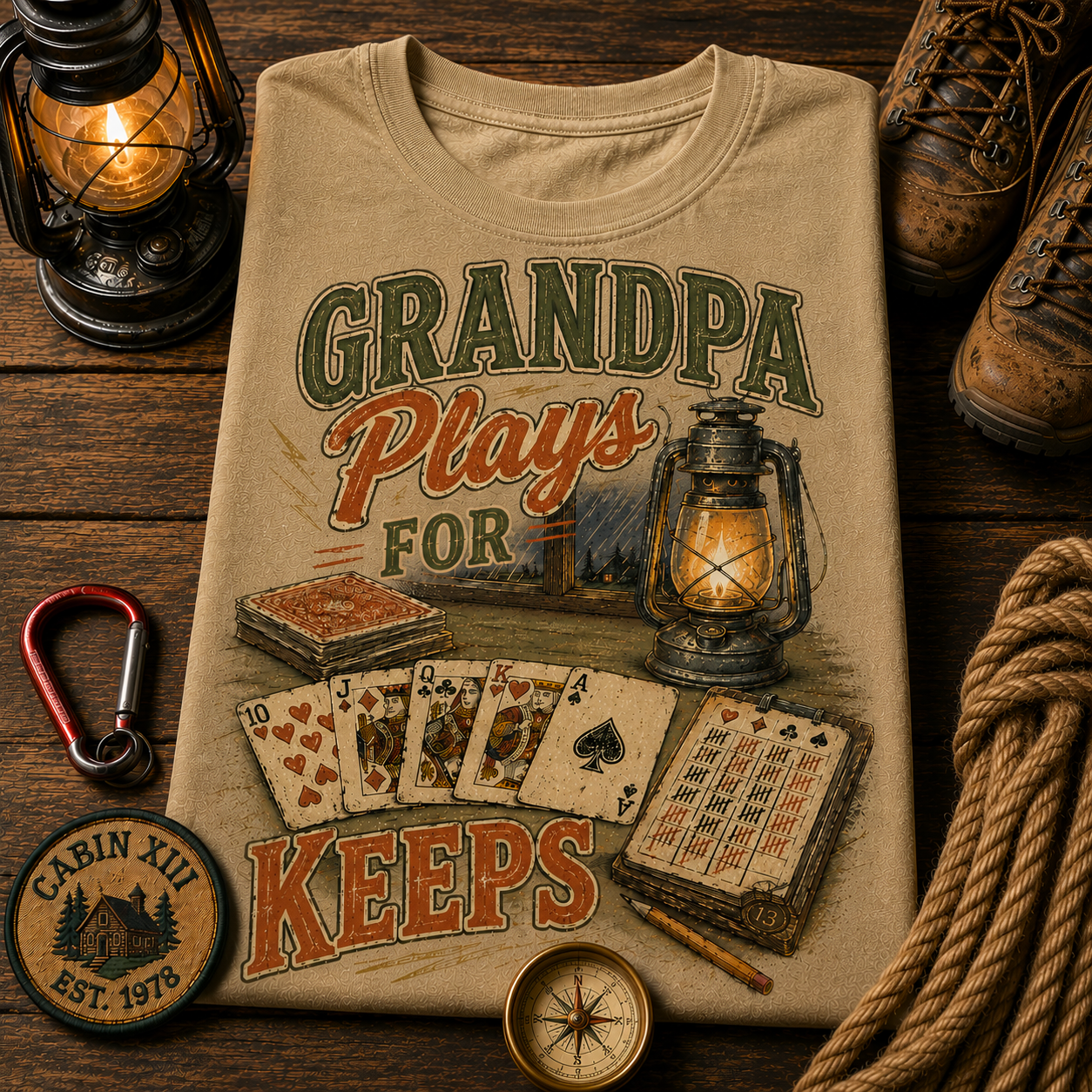 Grandpa Plays For Keeps Comfort Colors Tee