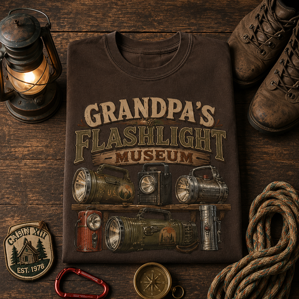Grandpa's Flashlight Museum Comfort Colors Tee
