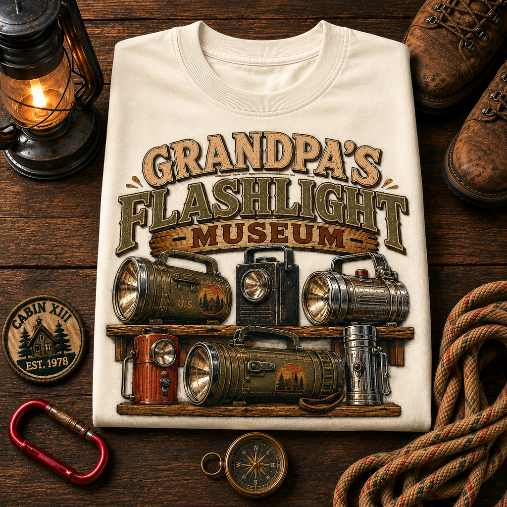 Grandpa's Flashlight Museum Comfort Colors Tee