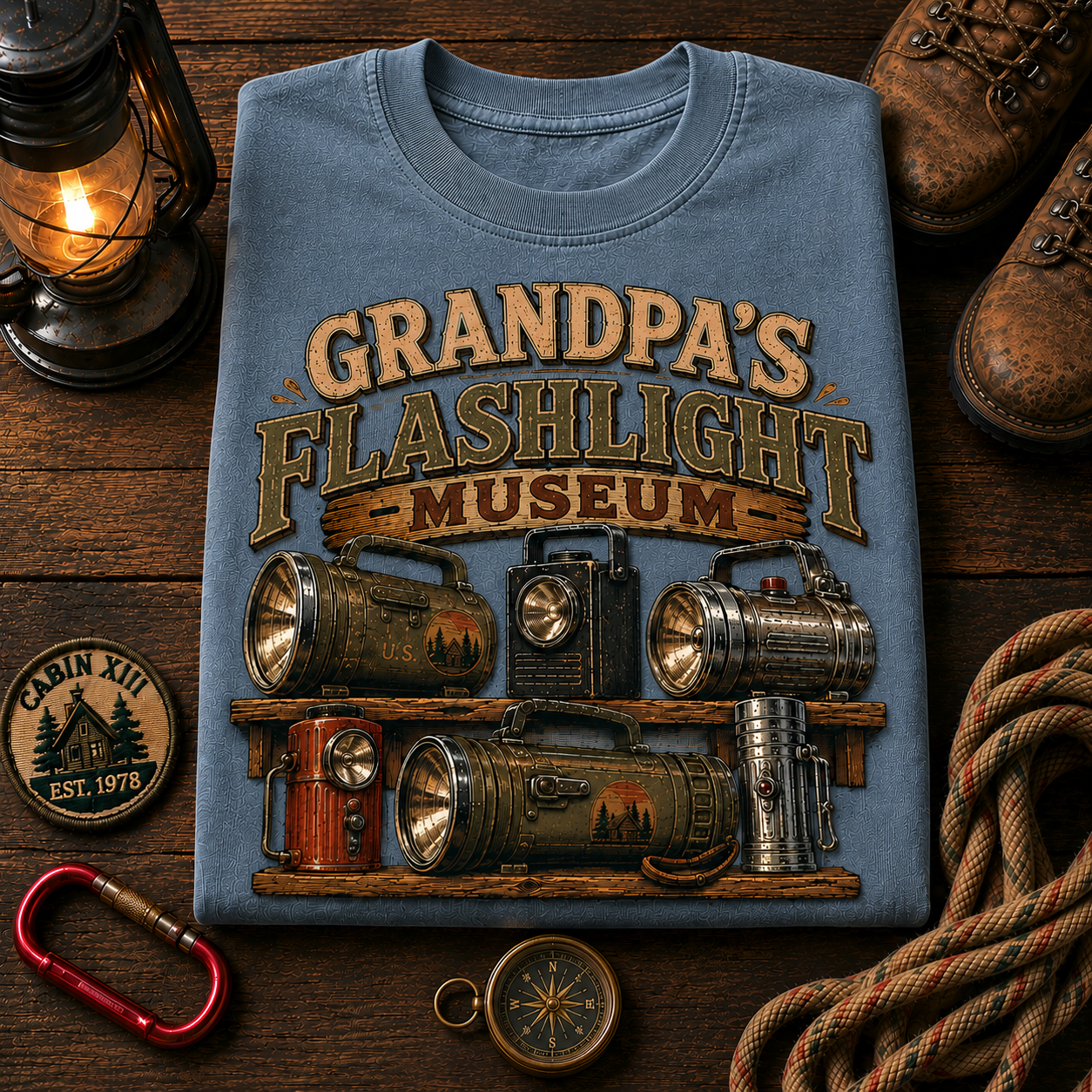 Grandpa's Flashlight Museum Comfort Colors Tee