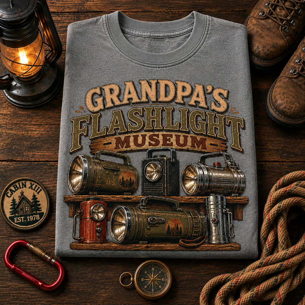 Grandpa's Flashlight Museum Comfort Colors Tee