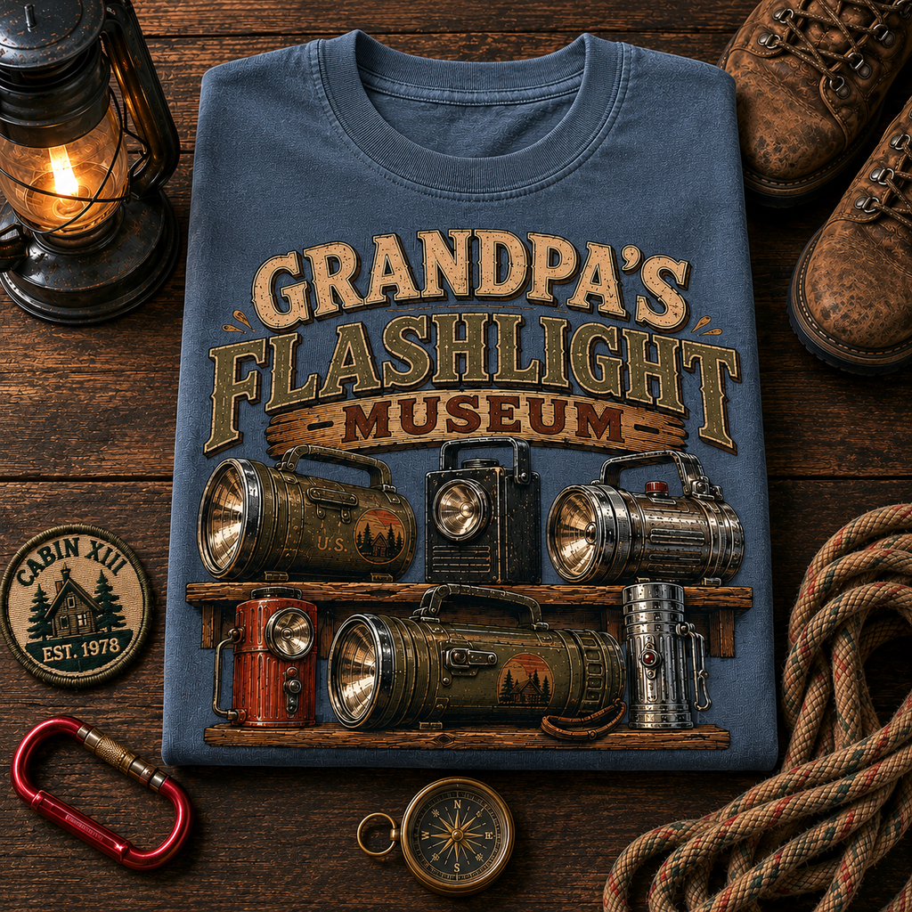Grandpa's Flashlight Museum Comfort Colors Tee