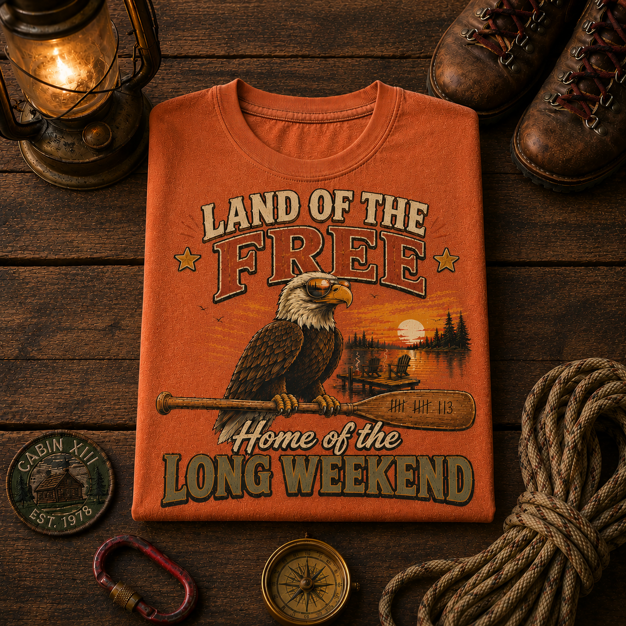 Land of the Free Home of the Long Weekend Comfort Colors Tee