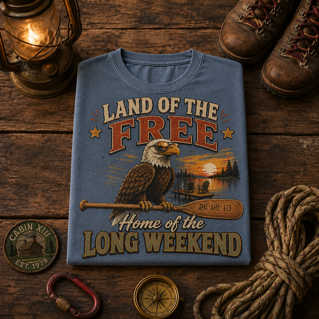 Land of the Free Home of the Long Weekend Comfort Colors Tee