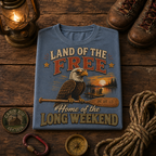 Land of the Free Home of the Long Weekend Comfort Colors Tee