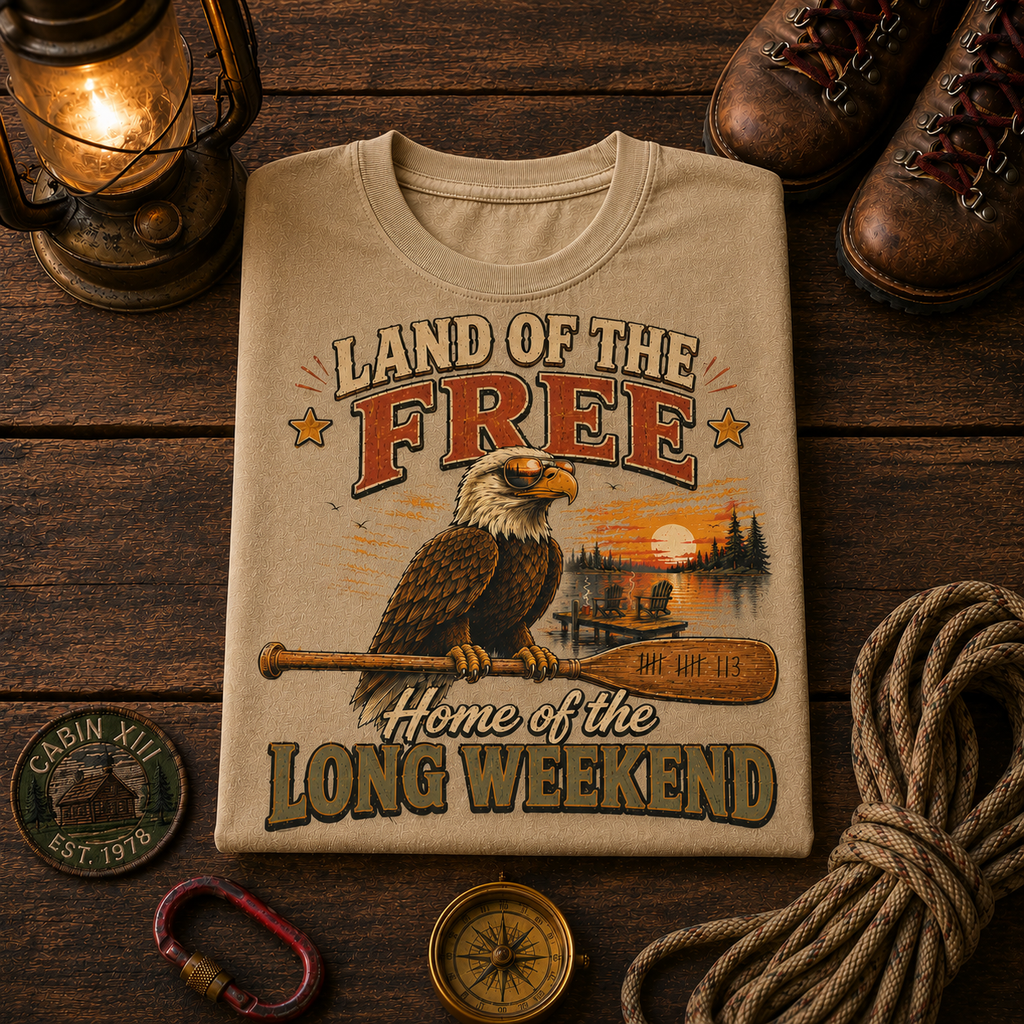 Land of the Free Home of the Long Weekend Comfort Colors Tee