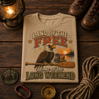 Land of the Free Home of the Long Weekend Comfort Colors Tee