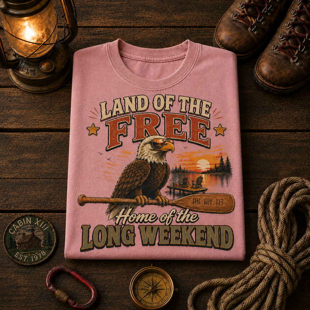 Land of the Free Home of the Long Weekend Comfort Colors Tee