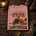 Land of the Free Home of the Long Weekend Comfort Colors Tee