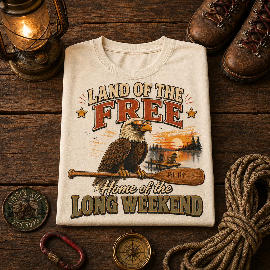 Land of the Free Home of the Long Weekend Comfort Colors Tee