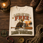 Land of the Free Home of the Long Weekend Comfort Colors Tee