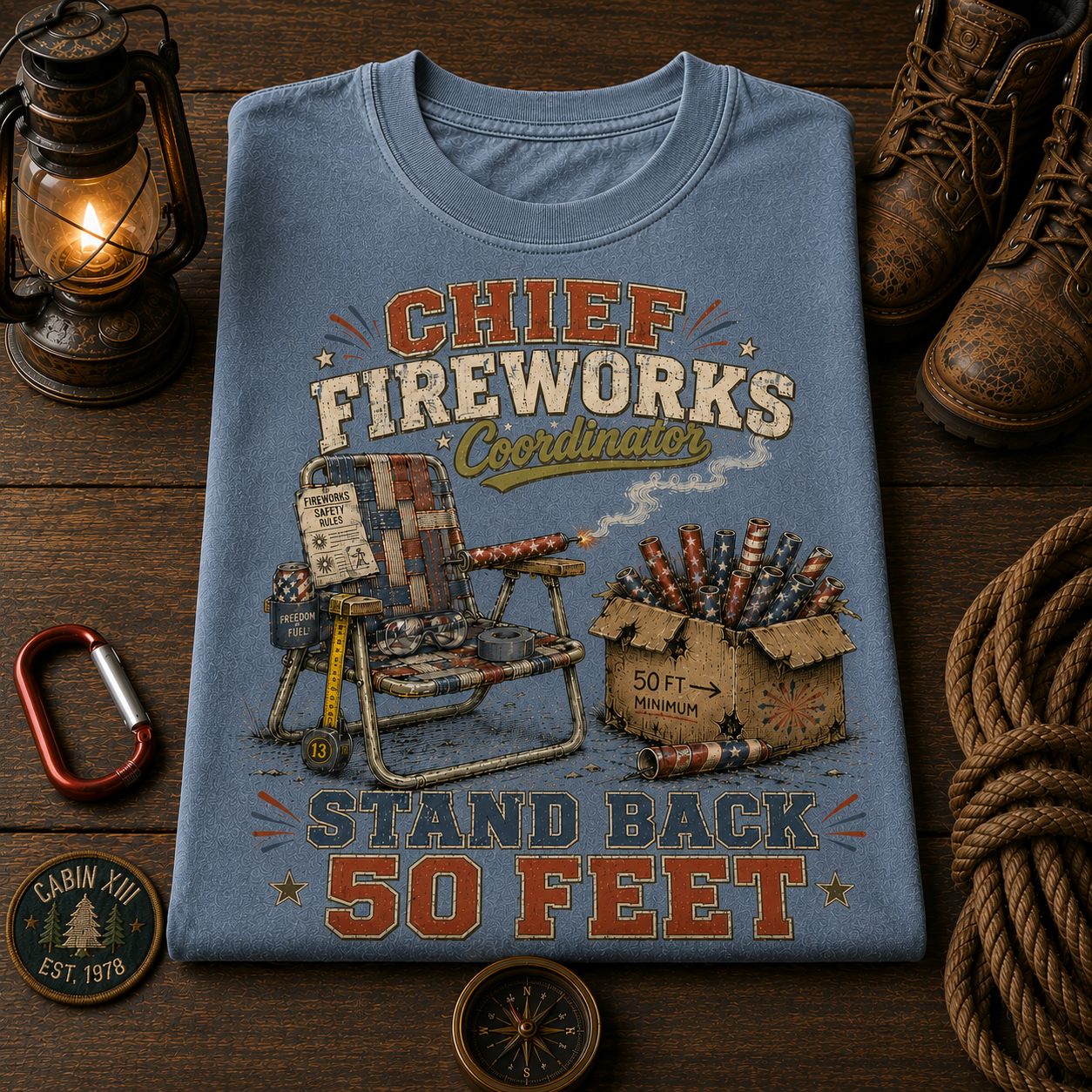 Chief Fireworks Coordinator Comfort Colors Tee