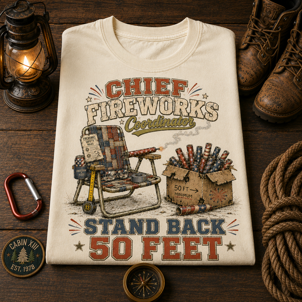 Chief Fireworks Coordinator Comfort Colors Tee
