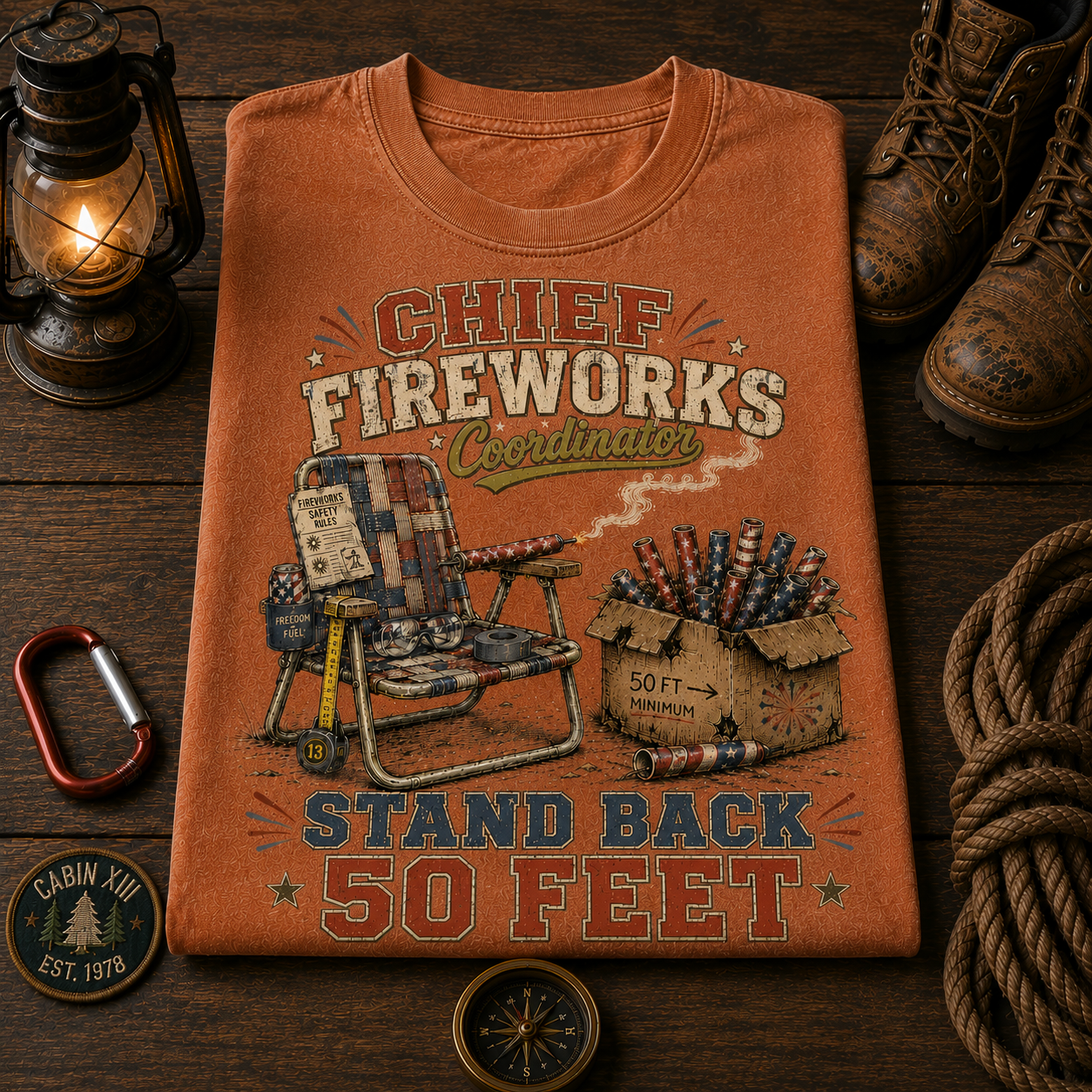 Chief Fireworks Coordinator Comfort Colors Tee