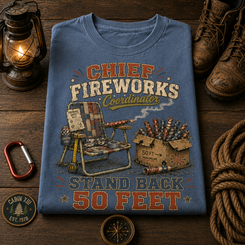Chief Fireworks Coordinator Comfort Colors Tee