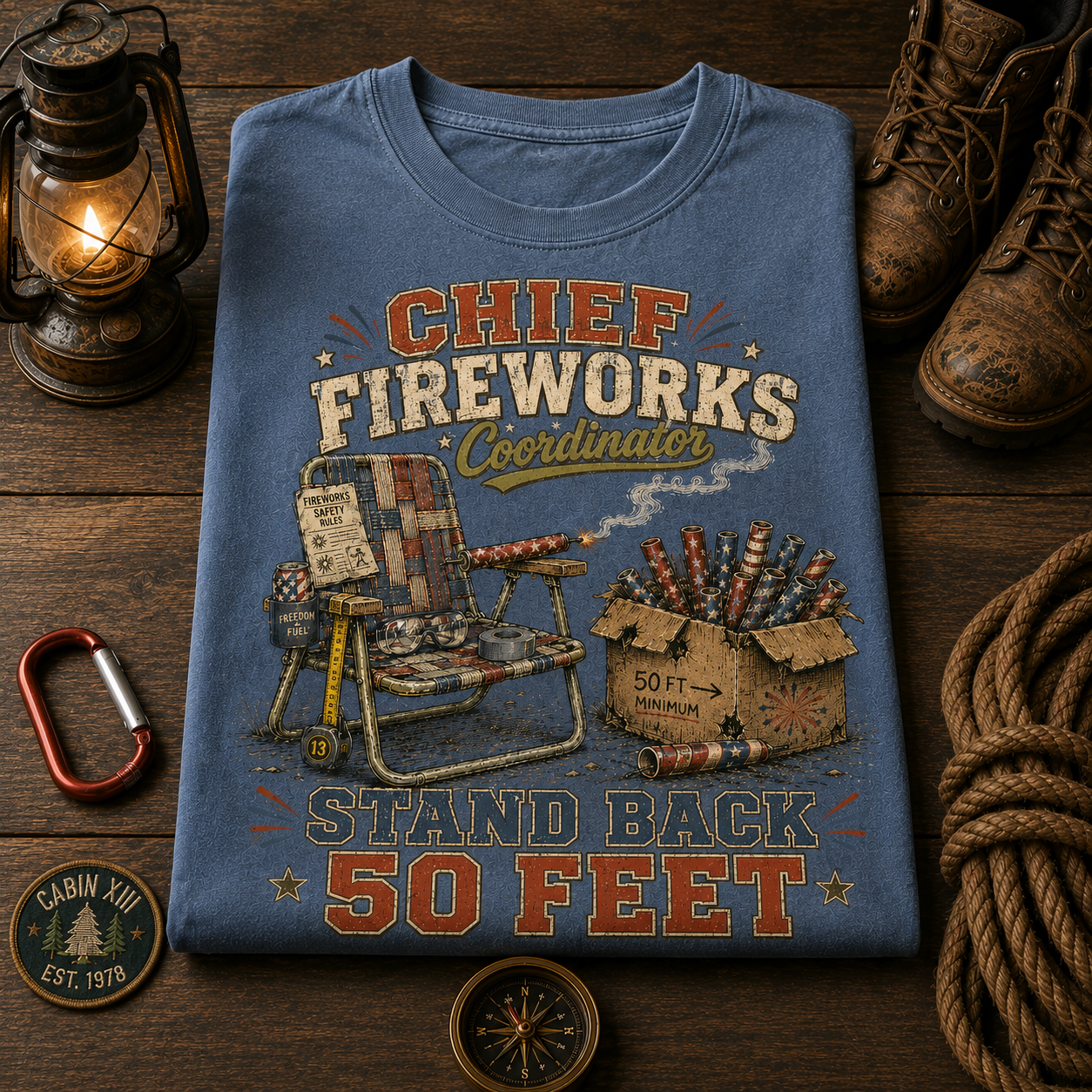 Chief Fireworks Coordinator Comfort Colors Tee