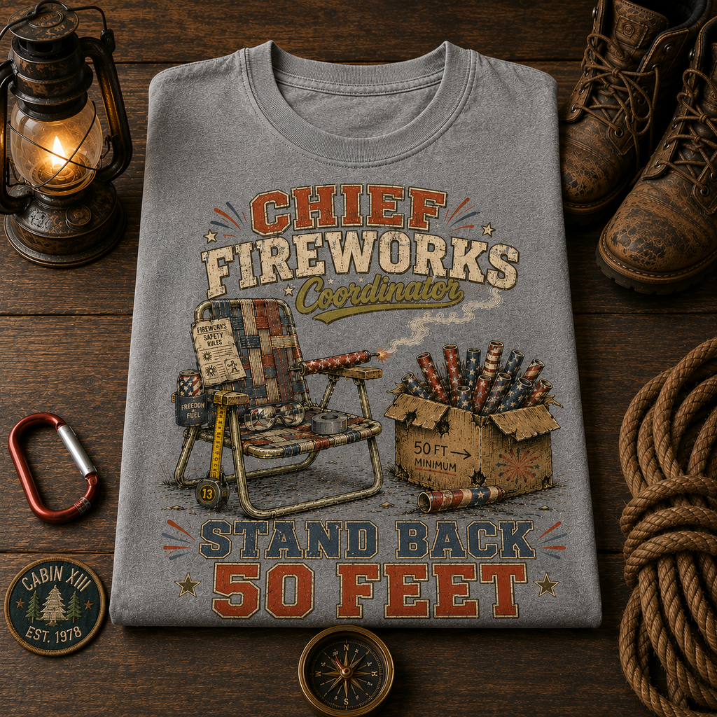 Chief Fireworks Coordinator Comfort Colors Tee