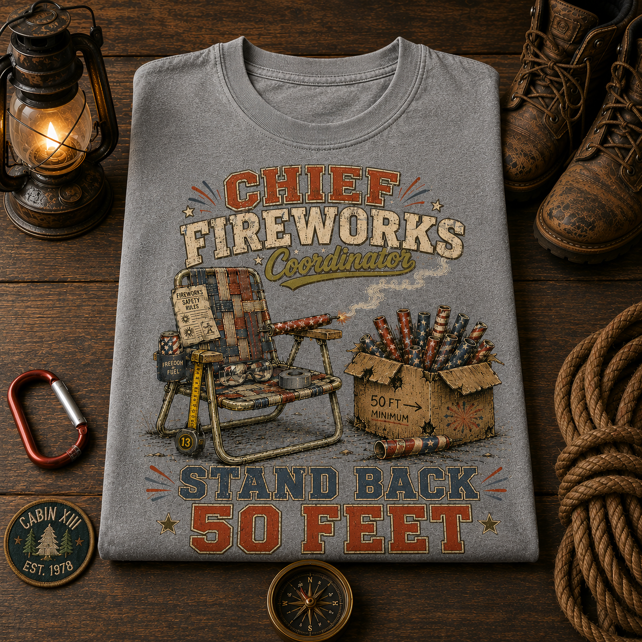 Chief Fireworks Coordinator Comfort Colors Tee