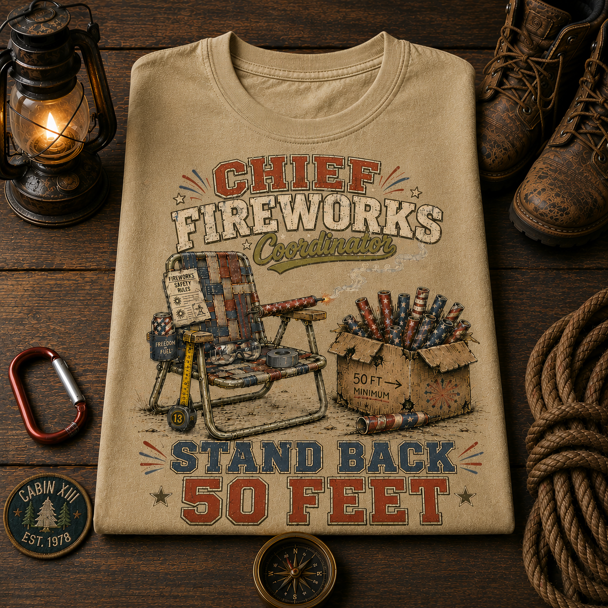 Chief Fireworks Coordinator Comfort Colors Tee