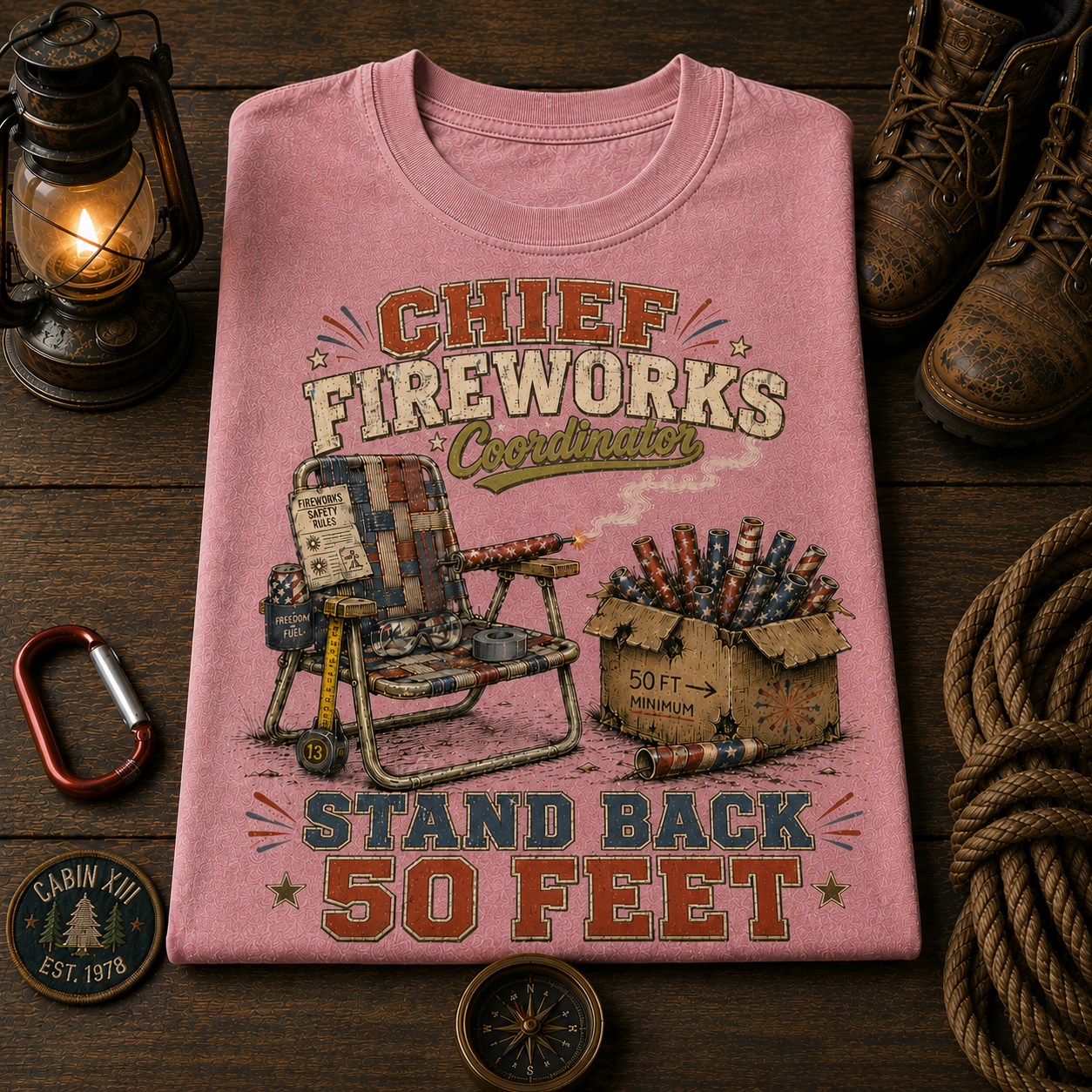 Chief Fireworks Coordinator Comfort Colors Tee