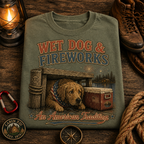 Wet Dog and Fireworks Comfort Colors Tee