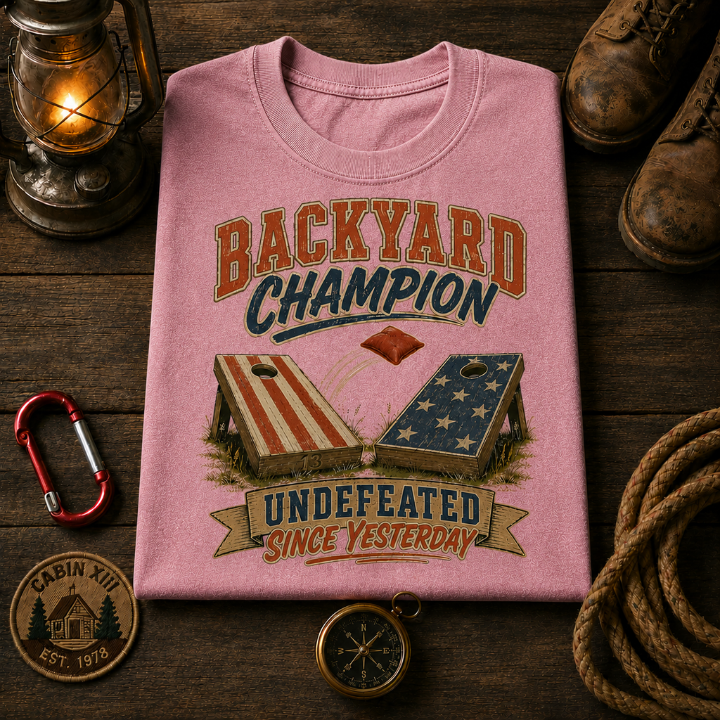 Backyard Champion Cornhole Comfort Colors Tee