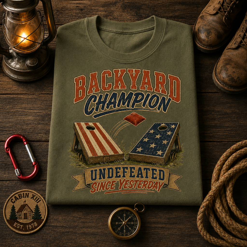Backyard Champion Cornhole Comfort Colors Tee