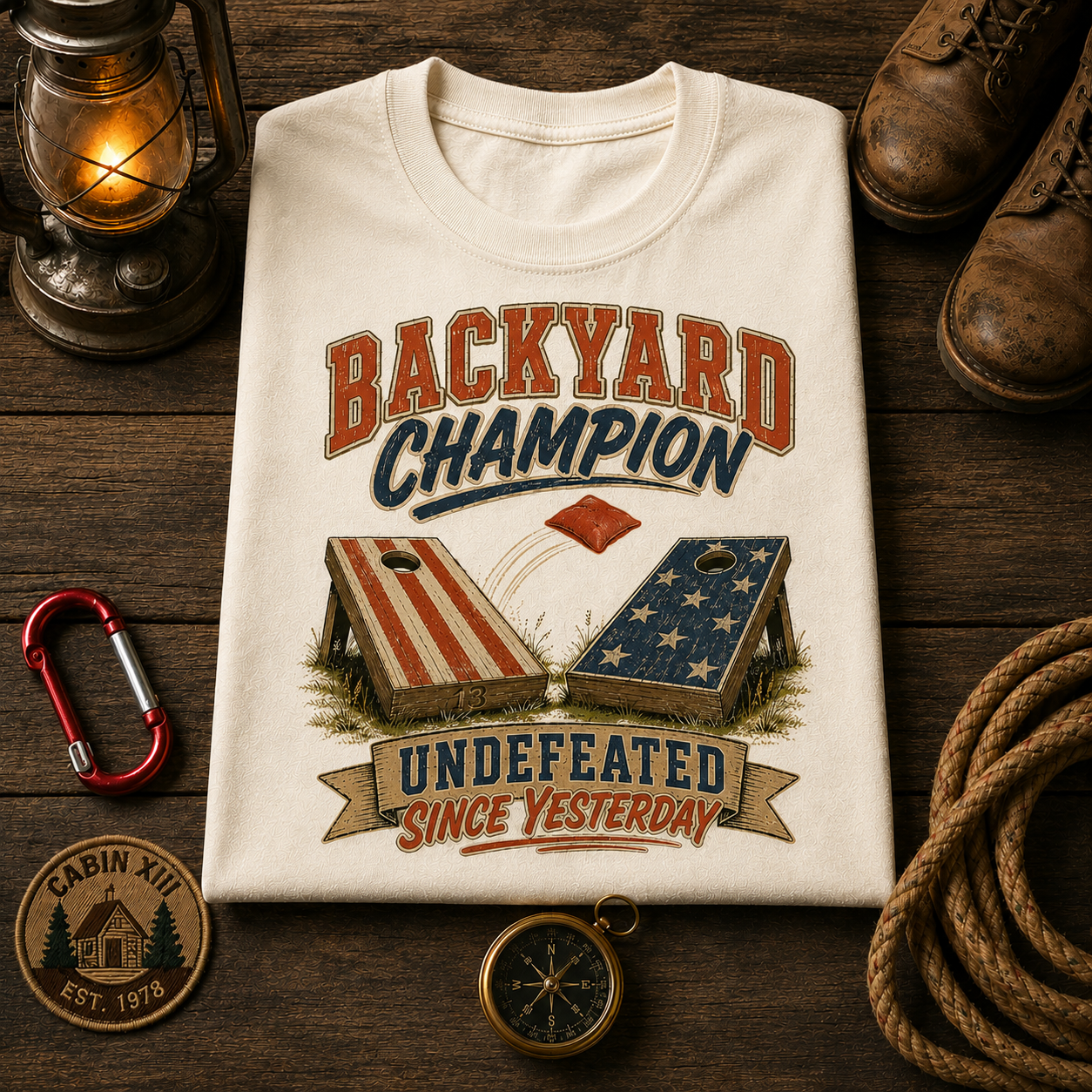 Backyard Champion Cornhole Comfort Colors Tee