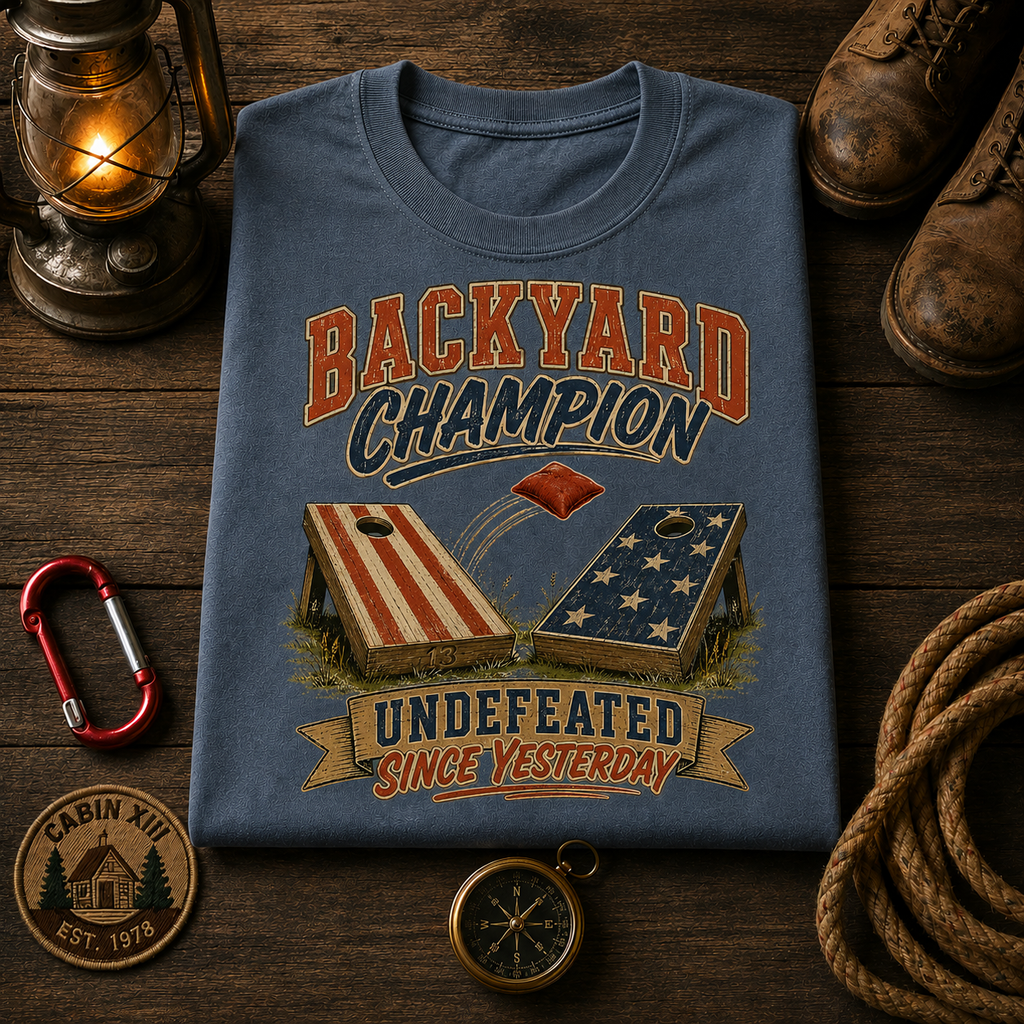 Backyard Champion Cornhole Comfort Colors Tee