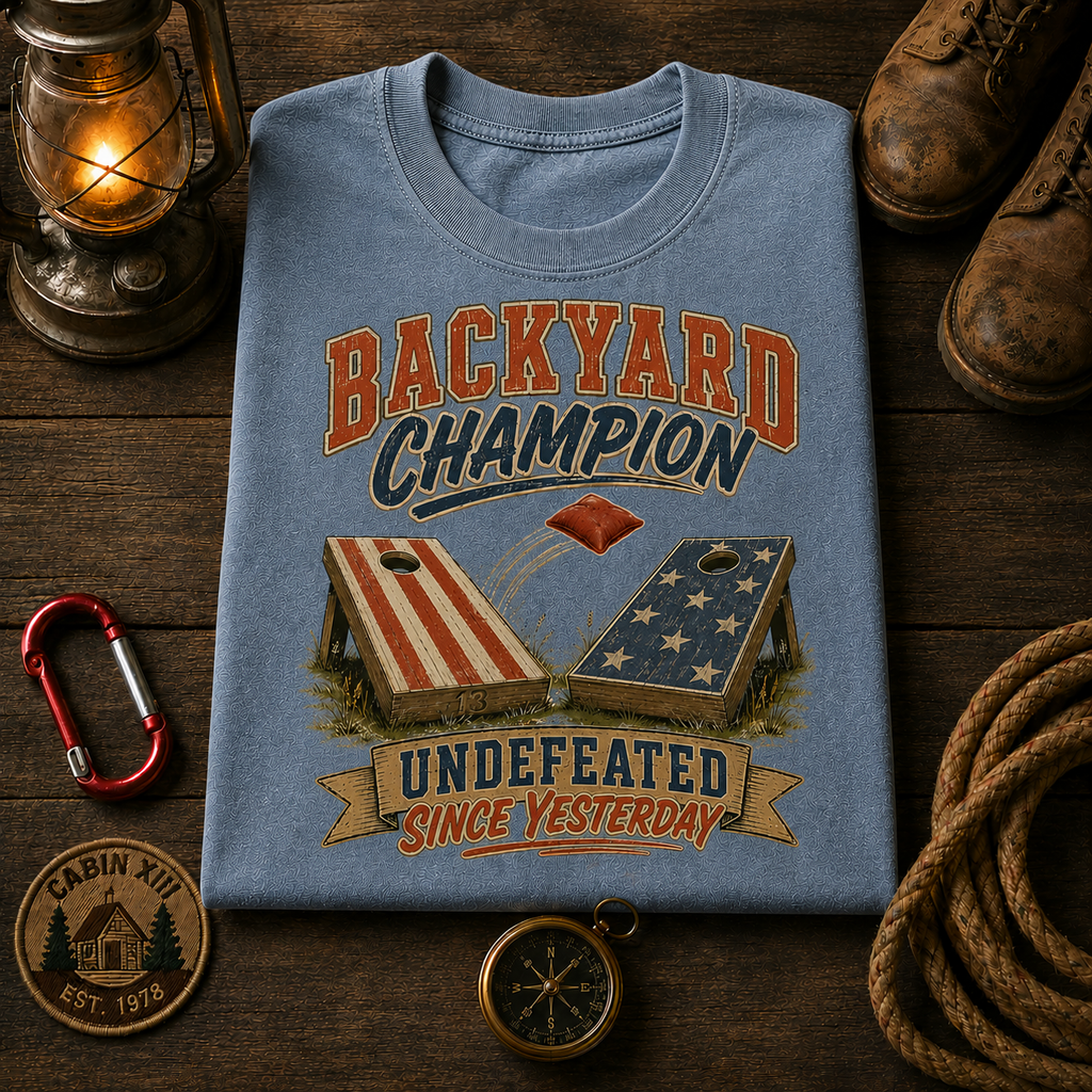 Backyard Champion Cornhole Comfort Colors Tee