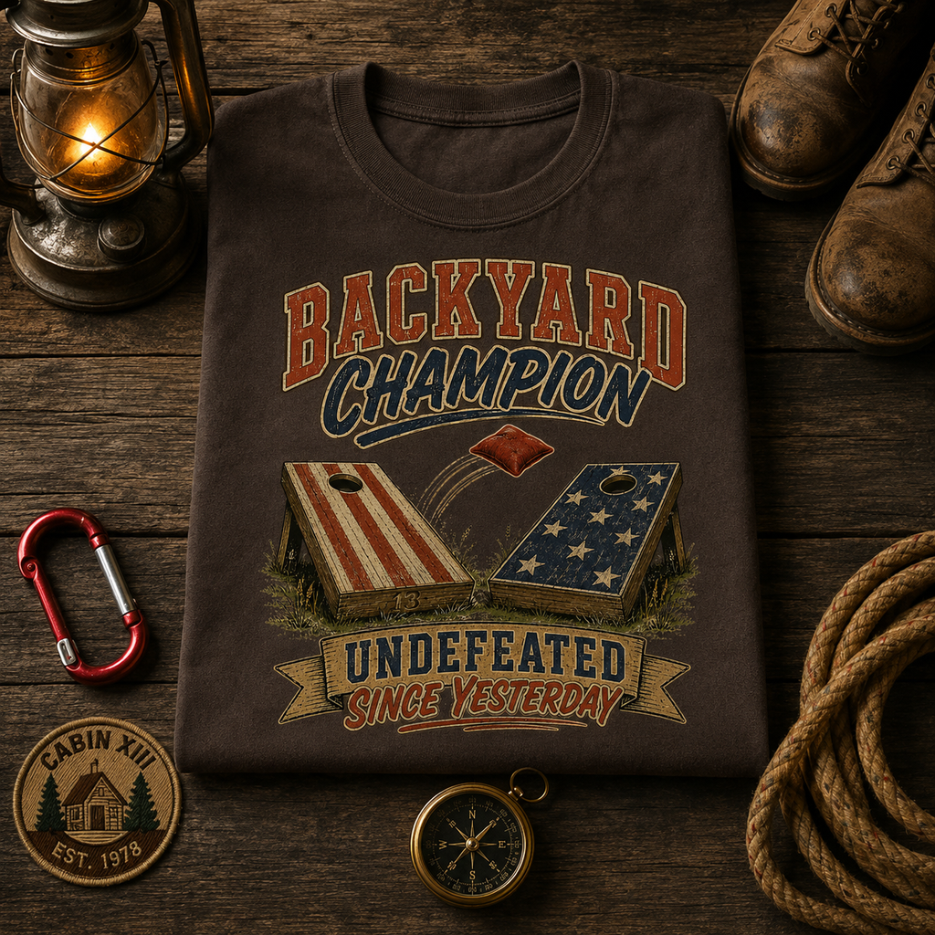 Backyard Champion Cornhole Comfort Colors Tee
