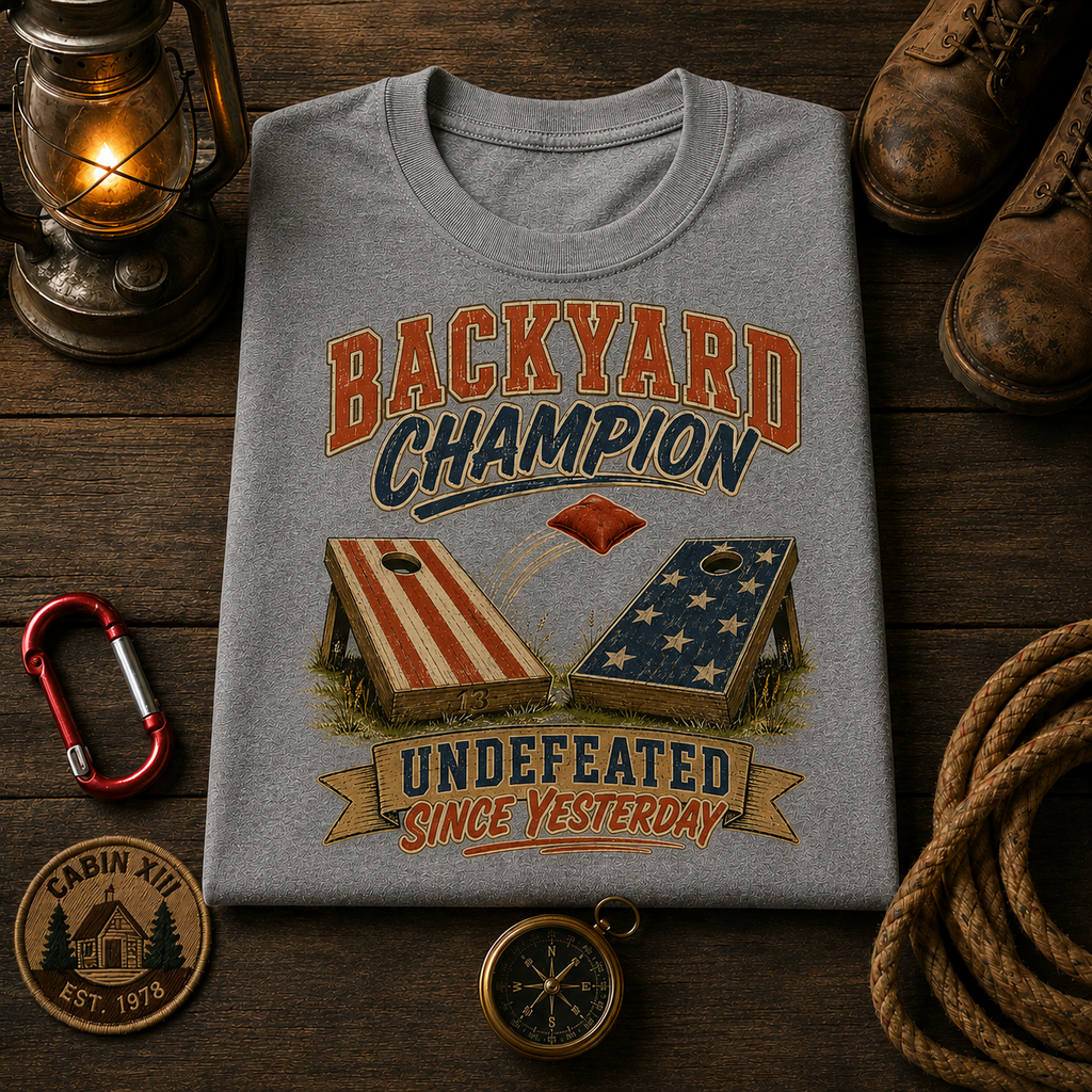 Backyard Champion Cornhole Comfort Colors Tee