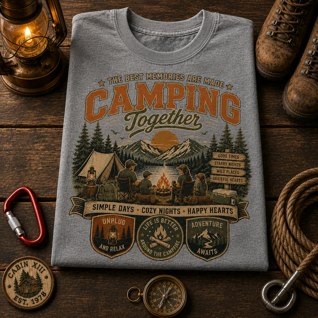 Camping Together Color Comfort Tee