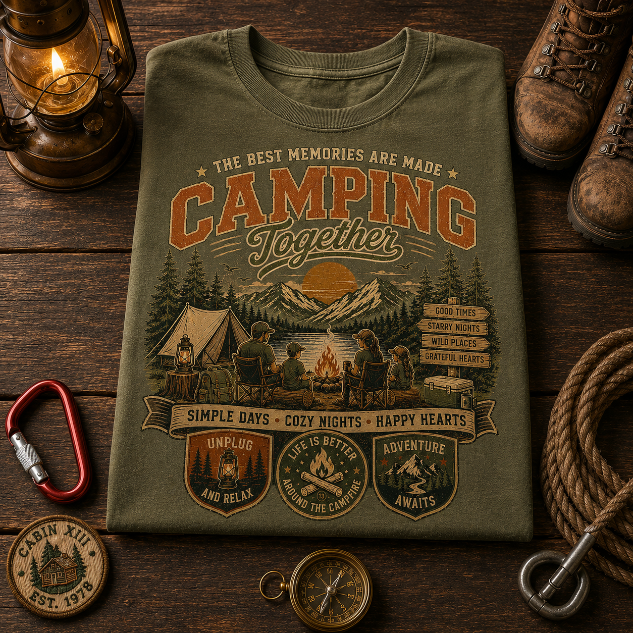 Camping Together Color Comfort Tee