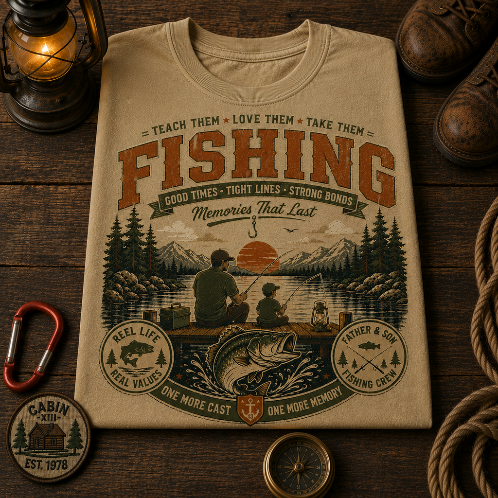 Family Fishing Comfort Colors Tee