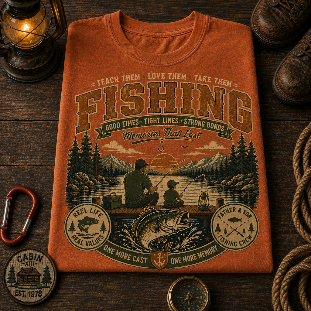 Family Fishing Comfort Colors Tee