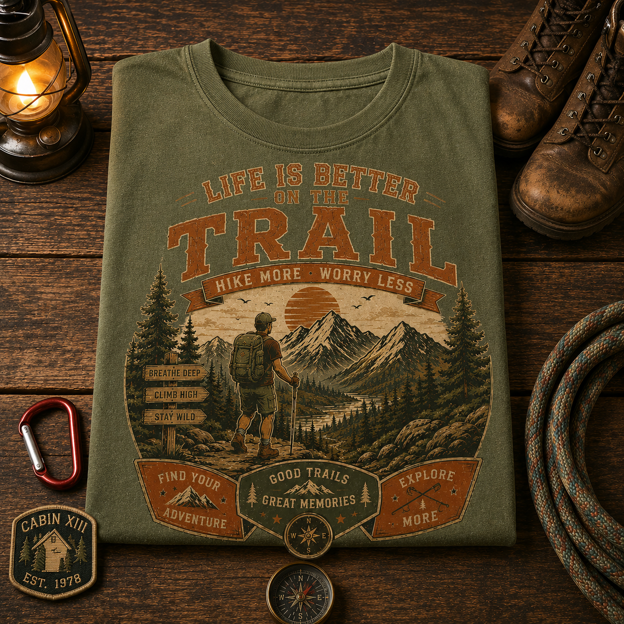 Life is Better Hiking Comfort Colors Tee