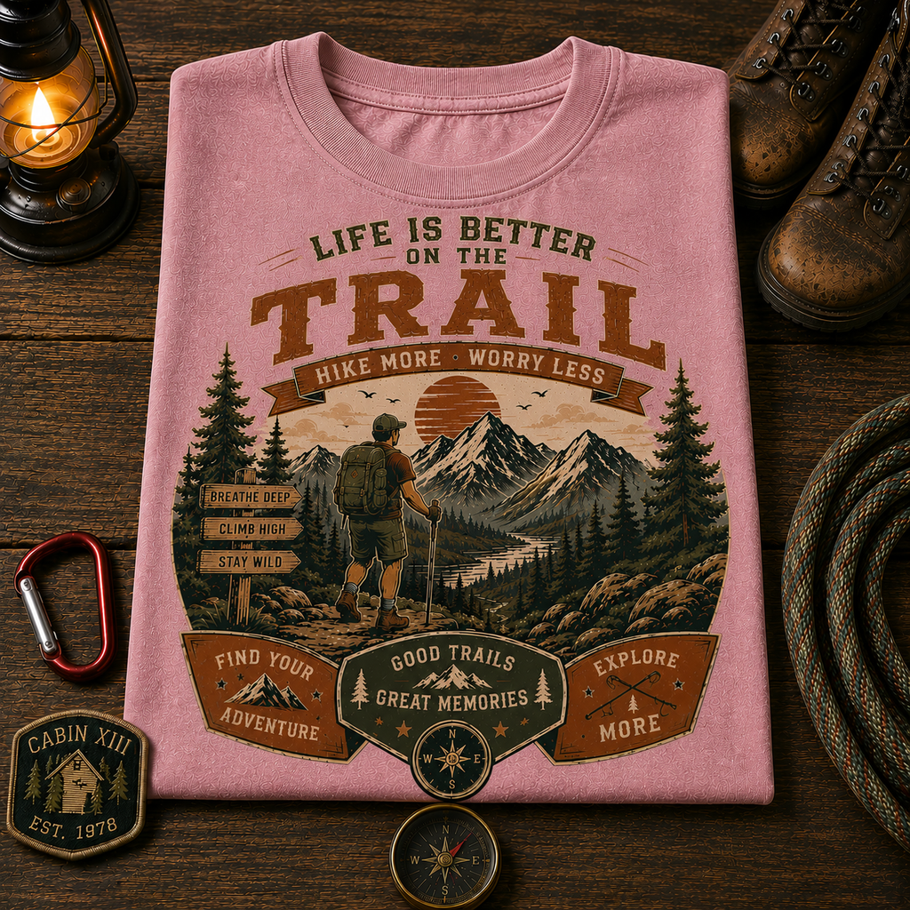 Life is Better Hiking Comfort Colors Tee