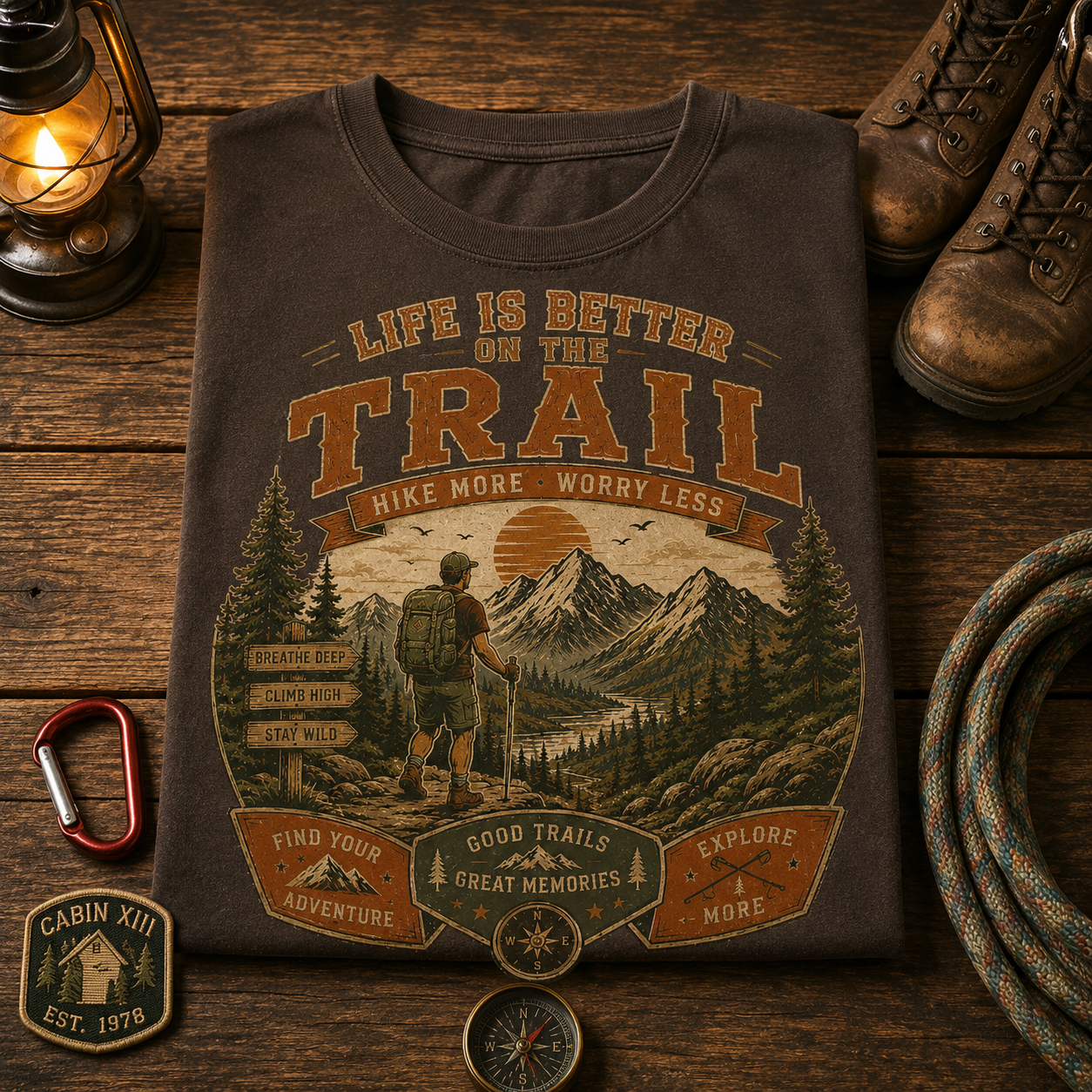Life is Better Hiking Comfort Colors Tee