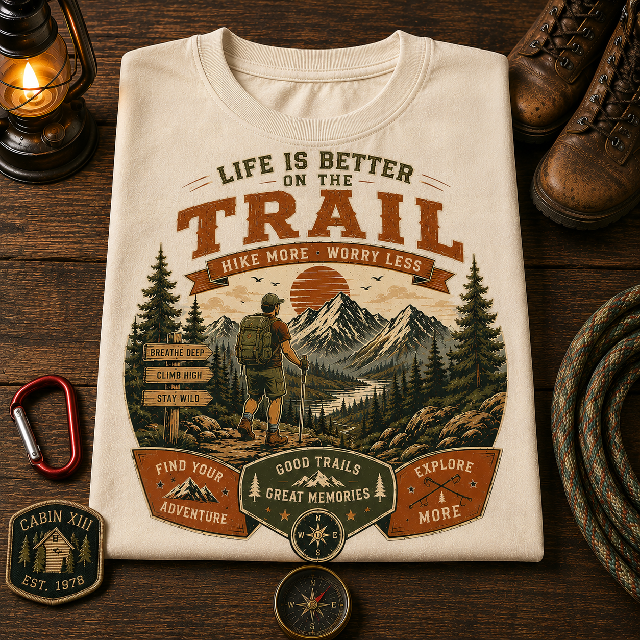 Life is Better Hiking Comfort Colors Tee