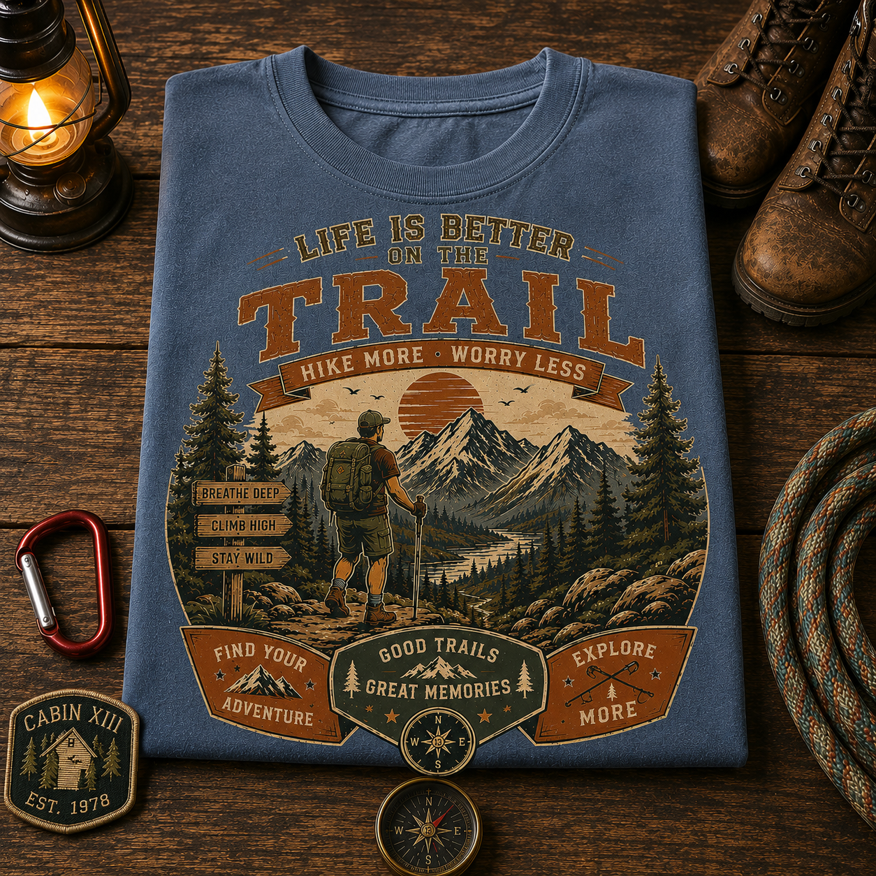 Life is Better Hiking Comfort Colors Tee