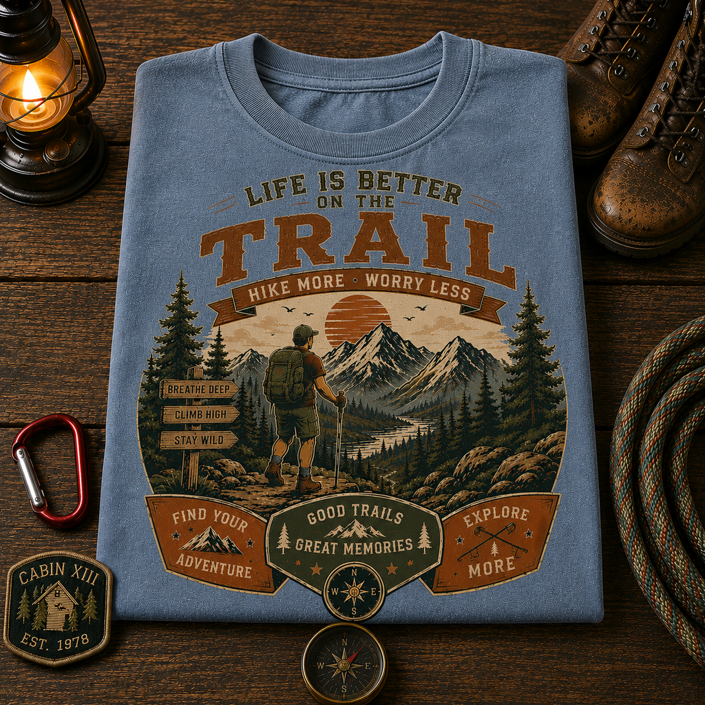Life is Better Hiking Comfort Colors Tee
