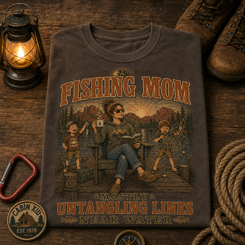 Fishing Mom Comfort Colors Tee