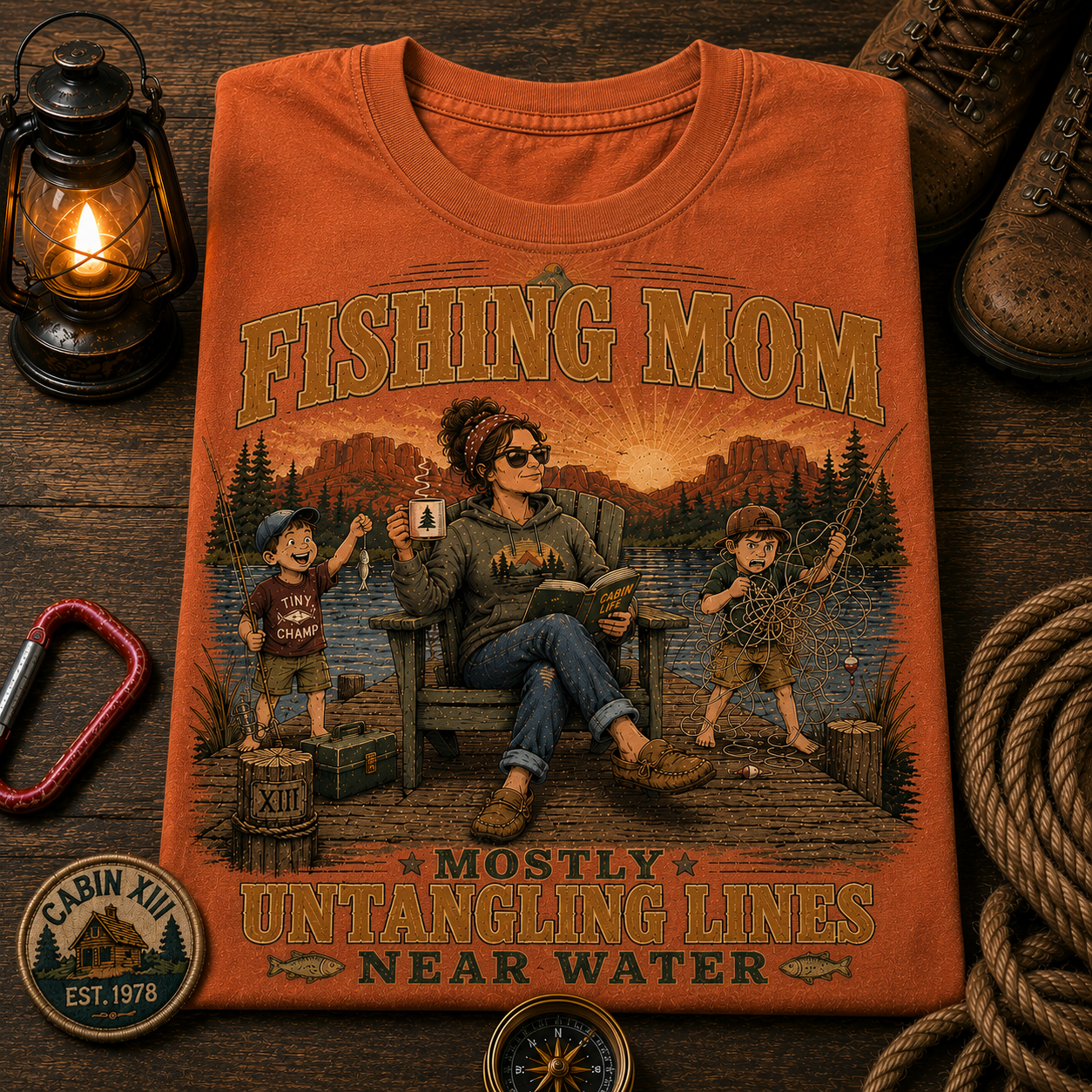 Fishing Mom Comfort Colors Tee
