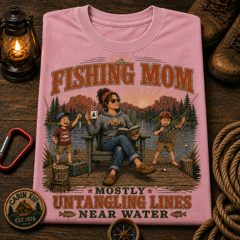 Fishing Mom Comfort Colors Tee