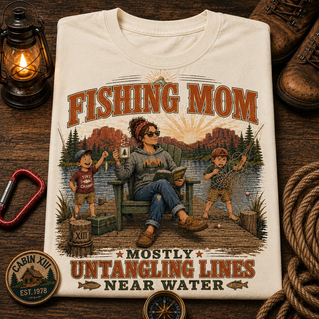 Fishing Mom Comfort Colors Tee