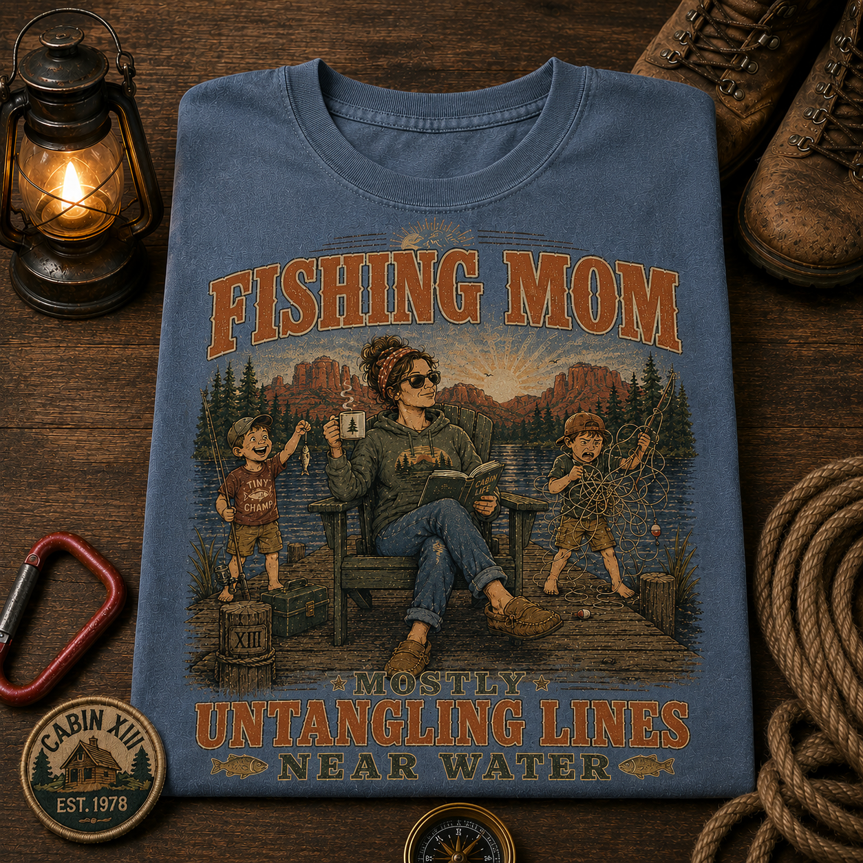 Fishing Mom Comfort Colors Tee